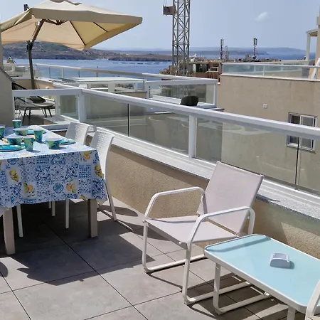 Sea View New Penthouse Terrace & Garage Parking * St. Paul's Bay